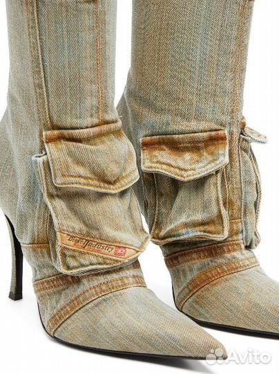 Сапоги джинсовые diesel