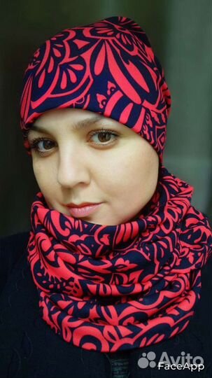 Комплект шапка и шарф