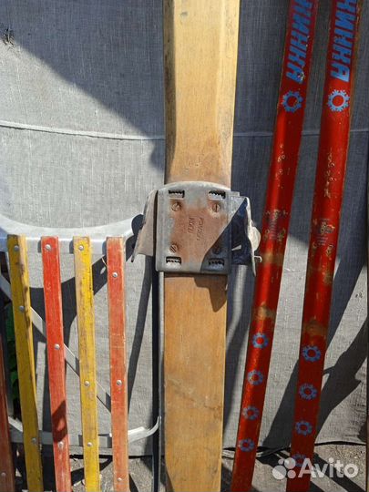 Лыжи санки коньки палки