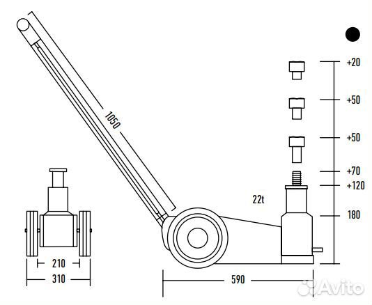 Домкрат пневмогидравлический Nordberg N3322L