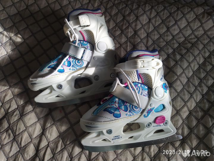 Коньки детские раздвижные размер 27 28 29 30