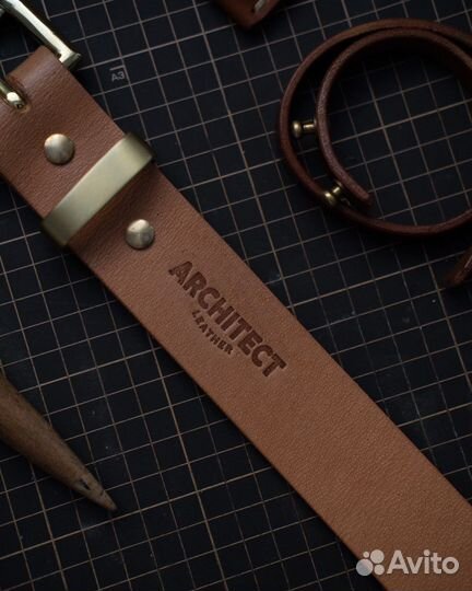 Ремень из кожи Японского буйвола Natural