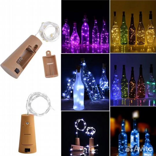 Гирлянда свет пробка бутылки