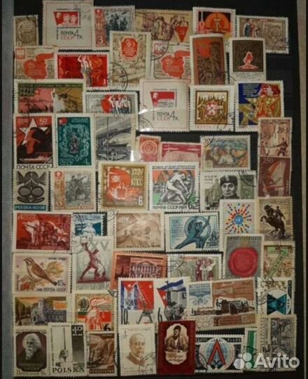 Старинная коллекция марок 20.век.1250.шт.ссср.все