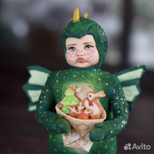 Ватная игрушка дракон