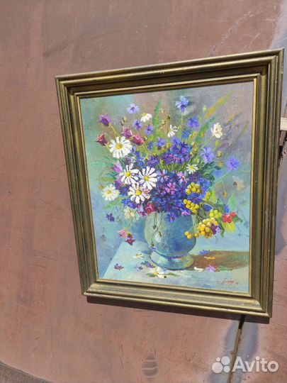 Картина маслом на холсте натюрморт СССР 1991 год