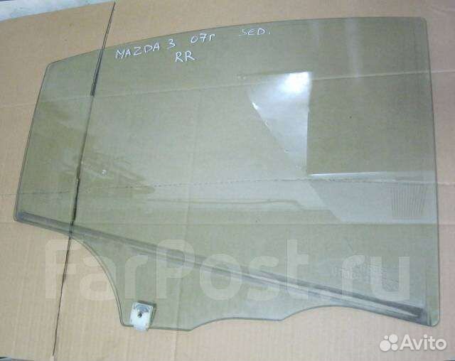 Стекло задней правой двери mazda3 седан