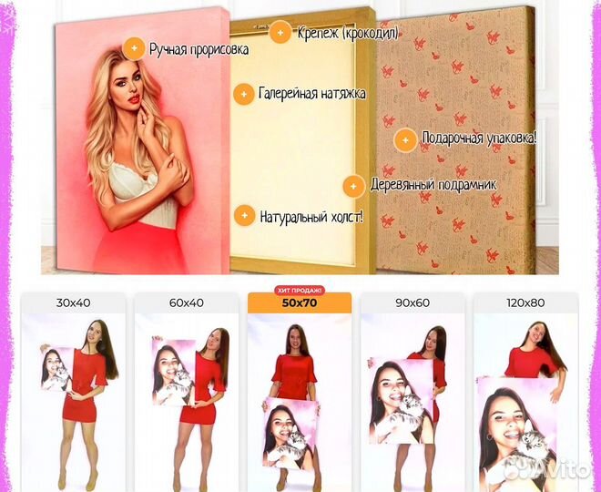 Портрет на холсте 60х80