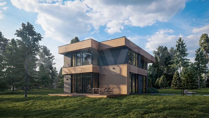 Коттедж 190,7 м² на участке 15 сот.