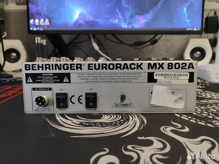 Микшерный пульт behringer eurorack mx 802a