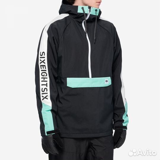 Куртка 686 MNS waterproof anorak black colorblock