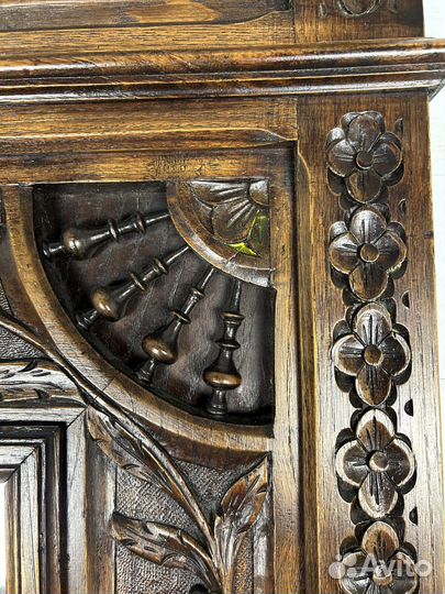 Антикварная вешалка прихожая в бретонском стиле