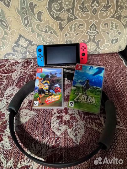Торг Nintendo Switch + Ring Fit + игры на консоли