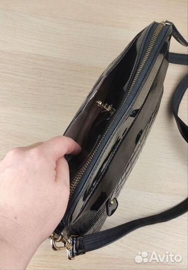 Сумка черная крокодил