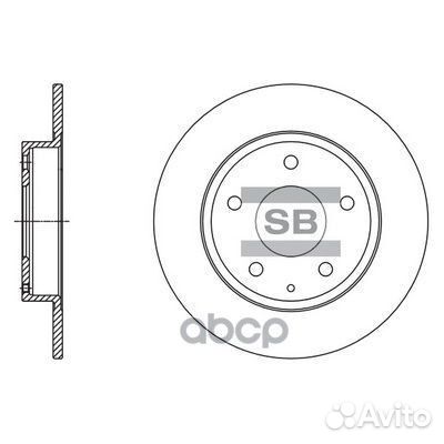 Диск тормозной передний Mazda 3 2013- sd4422