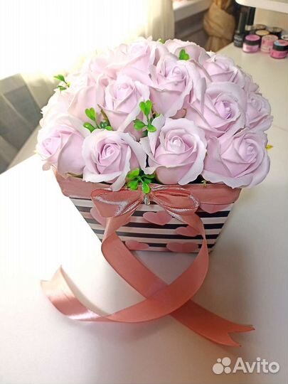 Букет из мыльных роз 21 роза