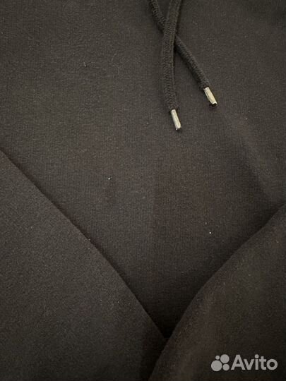 Худи утепленное черное