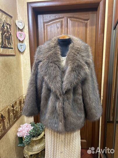 Шуба коричневая one size