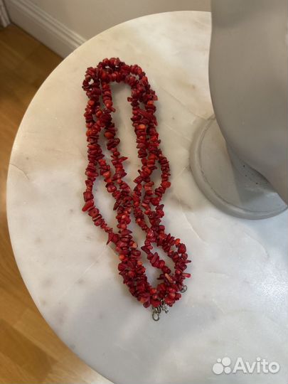 Бусы ССР коралл
