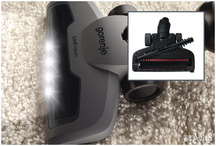 Пылесос Gorenje SVC216FGD, черный, серый