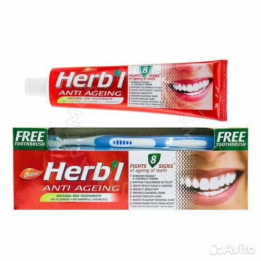 Зубная паста Dabur - Herbl Anti Ageing + зубная щё