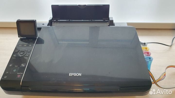 Мфу epson TX410 с перезаправляемыми картриджами