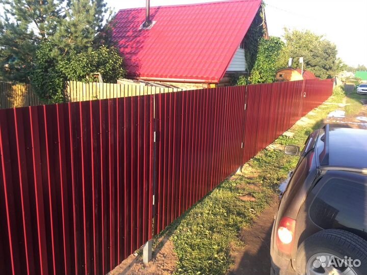 Установка заборов из профлиста