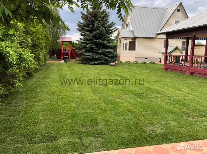 Укладка рулонного газона