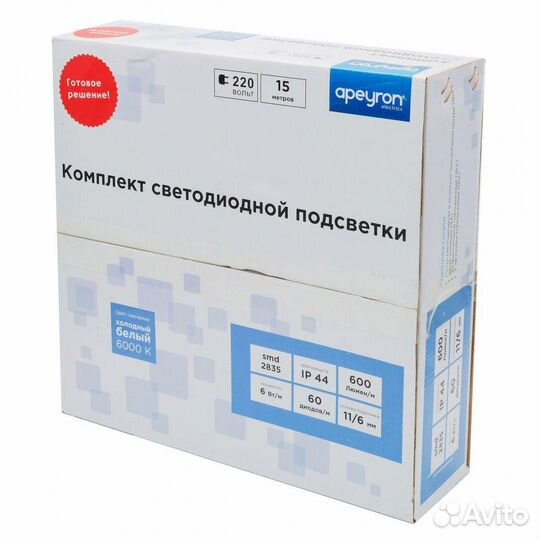 Светодиодная влагозащищенна лента Apeyron 10-54