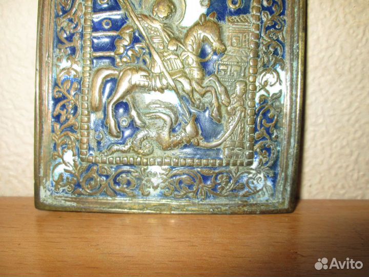 Икона литая Георгий победоносец