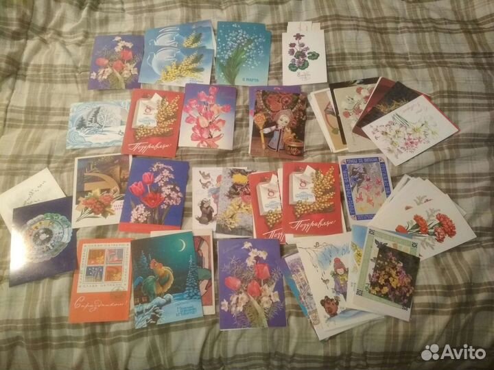 Открытки поздравительные. СССР, зарубежные