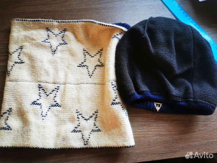 Демисезонный комплект шапка и снуд