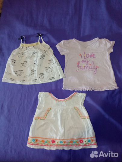 Вещи на девочку, рост 74(штучно/пакетом за 1000)