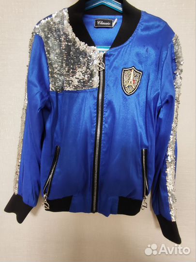 Куртка бомбер для девочки 134-140