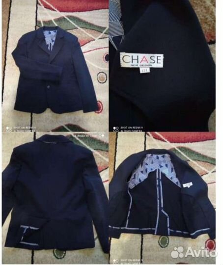 Пиджак,жилет,галстуки 128-134см