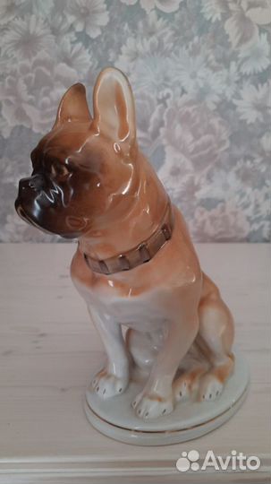 Статуэтка Собака боксер лфз большая Фарфор
