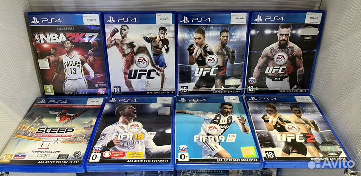 Диски с играми для Sony Playstation 4