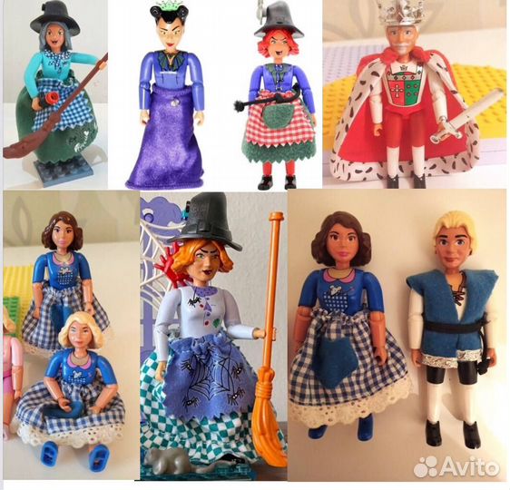 Куклы шарнирки Lego Belville 7.5, 9.5 cм бельвиль