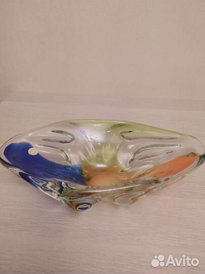 Ваза для фруктов Цветное стекло, Румыния