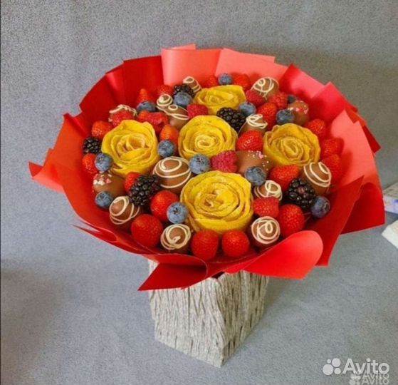 Съедобные букеты. Букеты из клубники