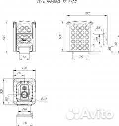 Печь для бани Былина-12 Ч