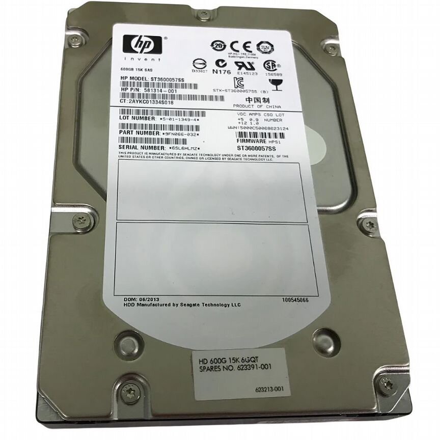 [581314-001] Жесткий Диск Hp 600gb Sas 3,5" Hdd 581314-001