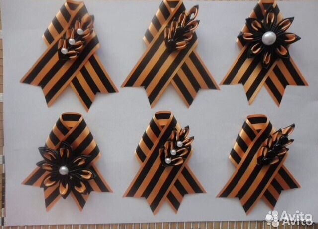 Брошь на 9 мая и выпускной