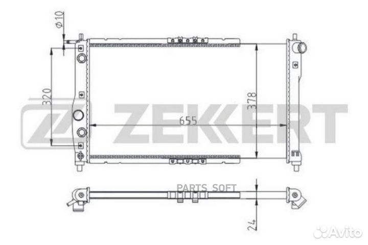 Радиатор охлаждения Дэу Нубира 99