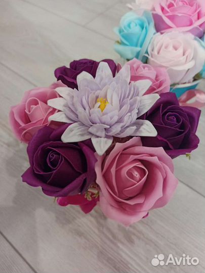 Букет из мыльных роз