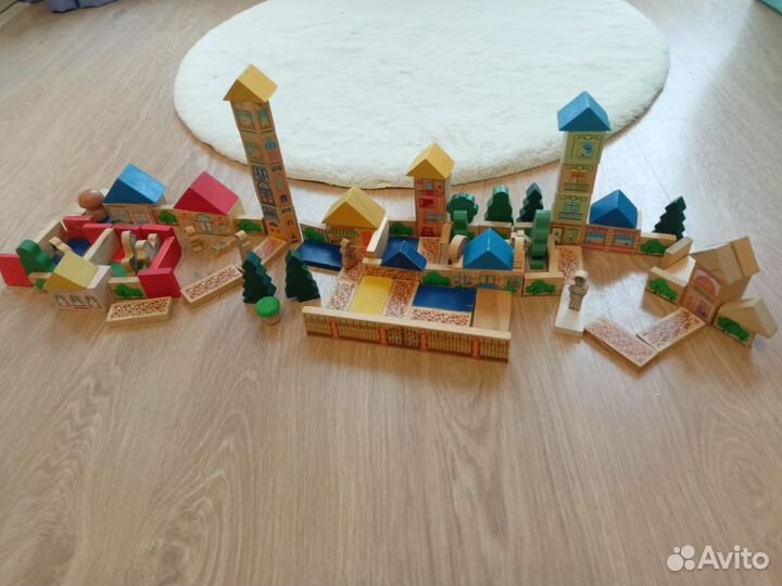 Деревянный конструктор 100 деталей