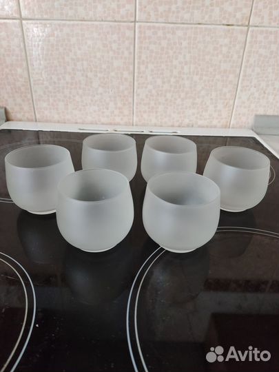 Бокалы матовые низкие