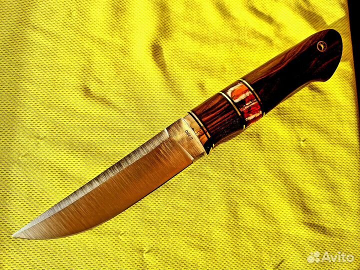 Нож S390 68HRC Эбен Зуб мамонта