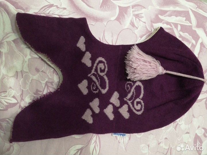 Шапка шлем для девочки