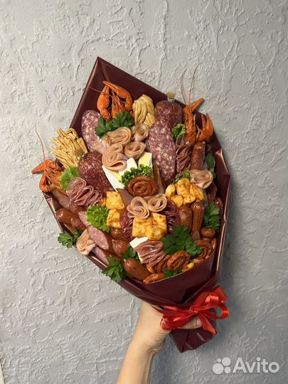 Мужские съедобные букеты, букеты из раков